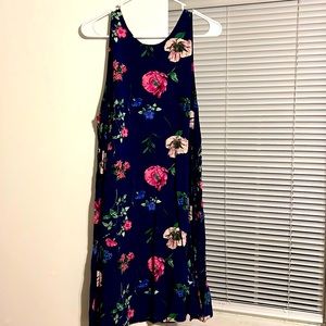 Navy Floral Dress